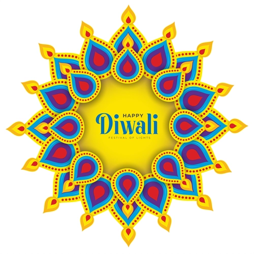 Diwali Decoration Happy Diwali Rangoli Sticker